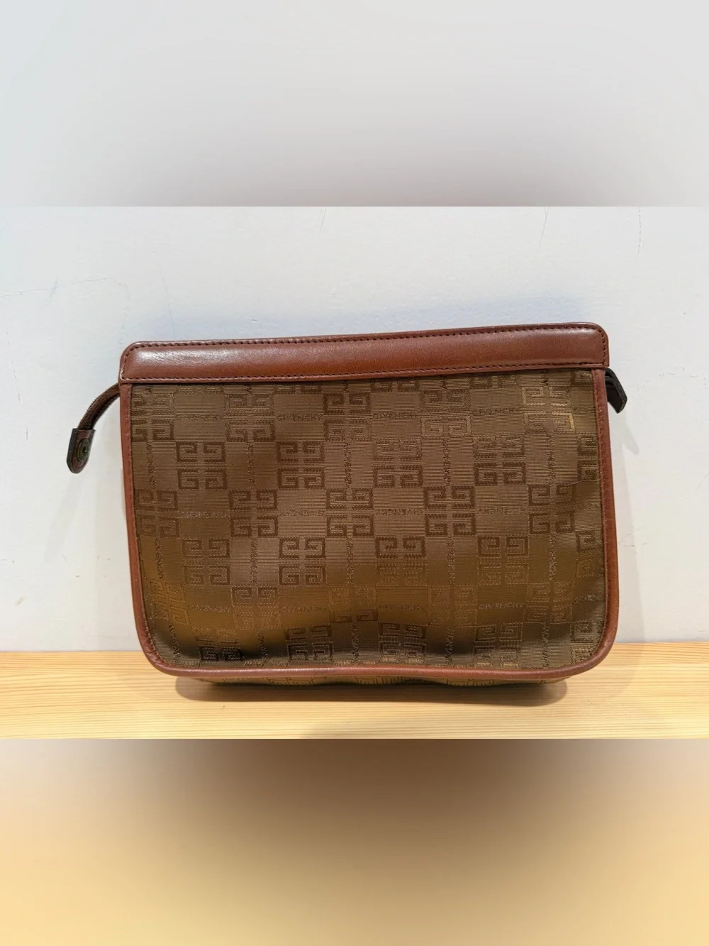 Vintage Givenchy 4G Monogram Jacquard Makeup Clutch – 70s/80s Retro